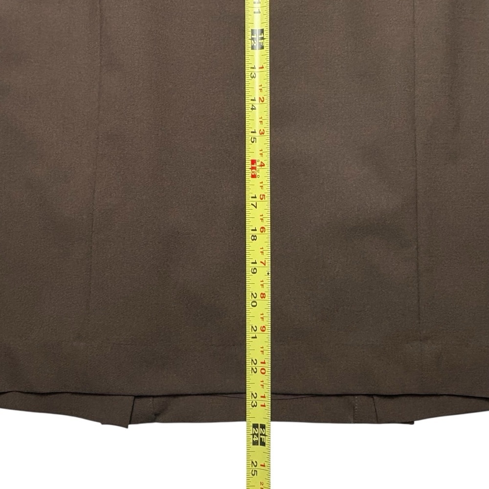 Lafayette 148 Wool Blend Pencil Skirt Size 10 Brown Side Zip Vent Back *Read - Picture 7 of 10